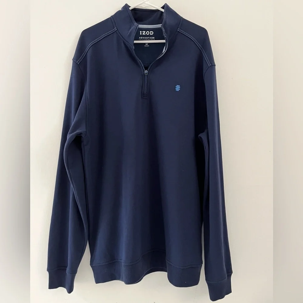 IZOD Advantage Navy Quarter-Zip Pullover – Size XLT